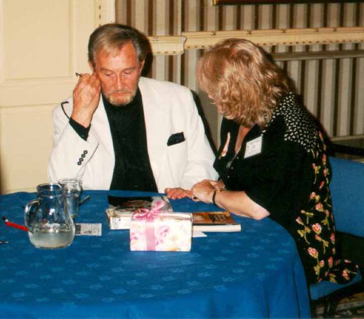 Edna_Wilson_chatting_with_Roy_Dotrice David and Edna Wilson